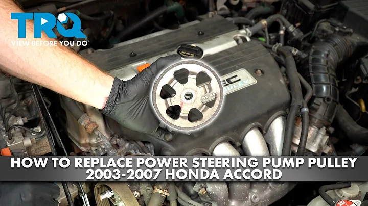 Comment remplacer la poulie de la pompe de direction assistée sur une Honda Accord 2003-2007