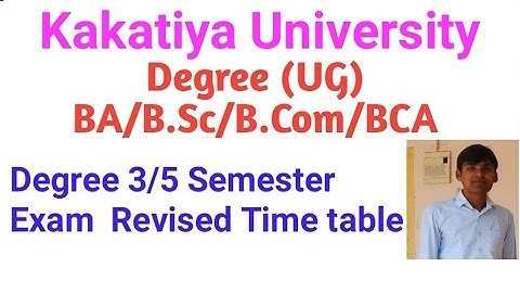KU Degree 3/5 Semester exams revised time table II Dec 2022/Jan 2023