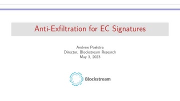 Silicon Salon IV: Anti-Exfil (Andrew Poelstra)