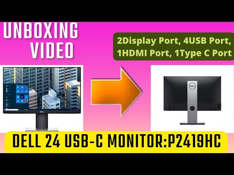 Dell P2419HC 24 Inch, Professional Monitor (Black) Unboxing Video | Hindi