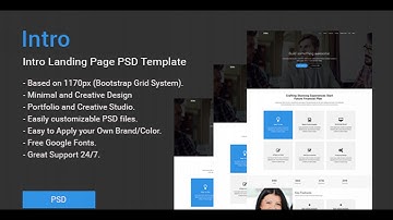 Intro Landing Page PSD Template | Themeforest Website Templates and Themes