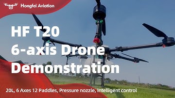 HF T20 Agricultural Drone Demonstration, Pressure Nozzle Spraying Test