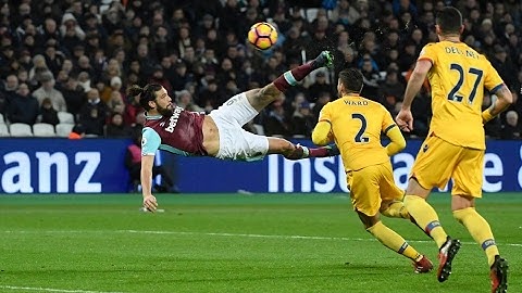 Andy Carroll Crazy Bicycle kick goal vs Crystal Palace HD