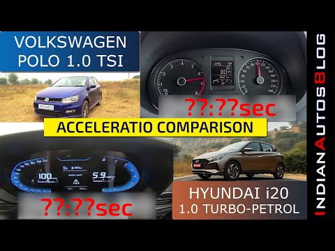 New Hyundai i20 Turbo Petrol vs VW Polo TSI | Acceleration Test (हिंदी) | 0-100kmph| IndianAutosBlog