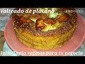 Volteado de plátano sin horno espectacular y sencillo pastel de plátano