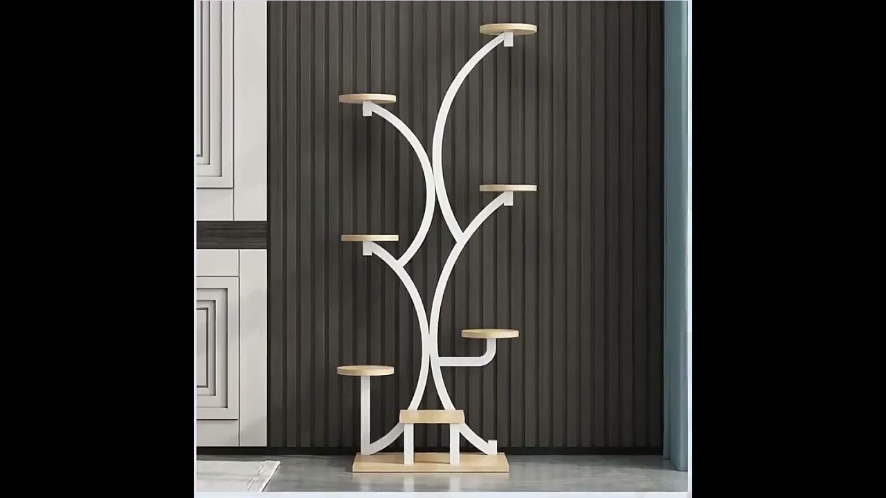 Hozota hotel flower pots planters shelf modern movable metal flowers plant  