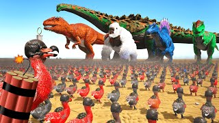 1000 Kamikaze-Dodos VS ARK Dinosaur Deathrun🦖 | Cantex