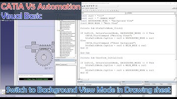 CATIA V5 Automation Visual Basic   Switch to Background View Mode in Drawing sheet