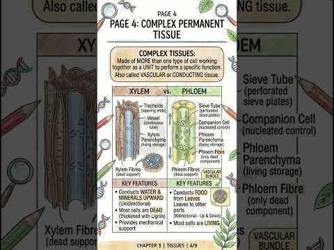 CBSE Class 9 Science Chapter 3: Tissues | Complete Notes in 30 Seconds 🔥| DEV Classes Kota #shorts