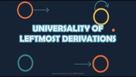 Universality of Leftmost Derivations