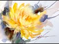 Watercolor/Aquarela - Demo - Chrysanthemum