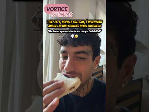 Video Tony Effe, dopo le critiche, si mostra mentre mangia pane e Nutella