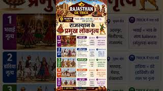 राजस्थान के प्रमुख लोकनृत्य।rajashthan ke Pramukh lok nraty। Rajasthan GK Trick