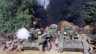 Chinese army annihilated Japanese army with captured Japanese tanks!