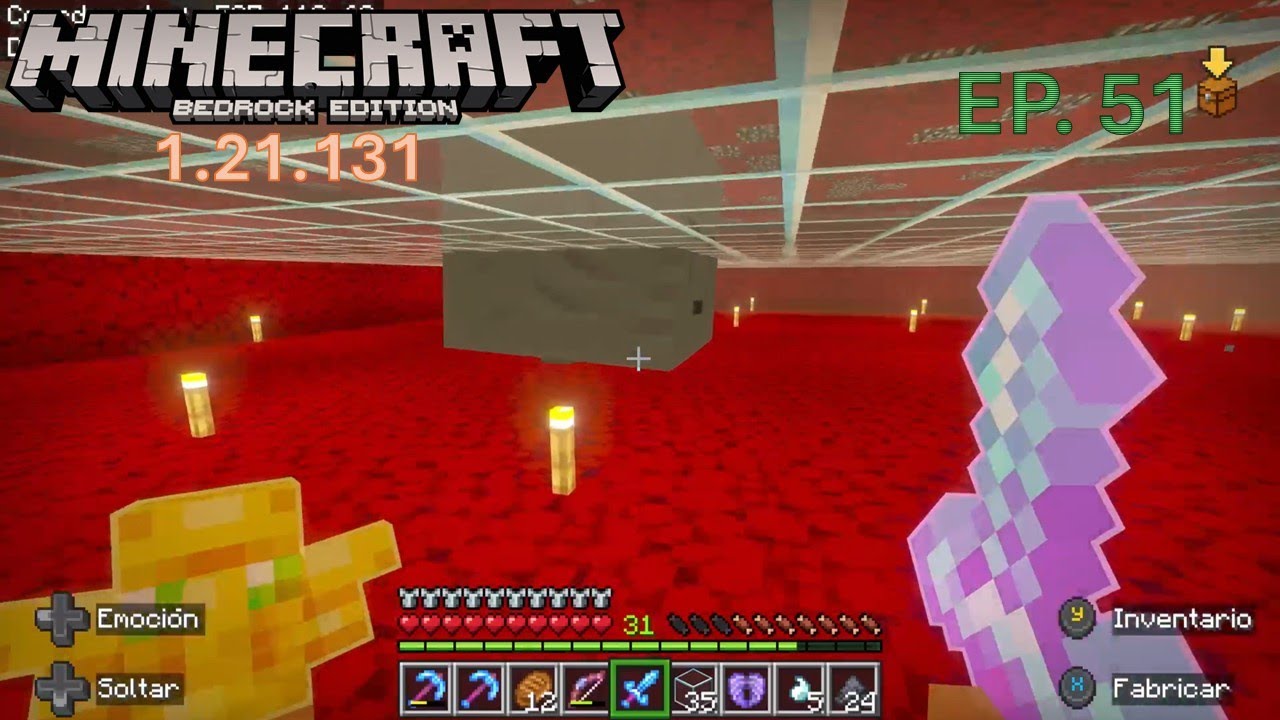 Granja de Ghast funcionando - Minecraft Bedrock 1.21.131 / Relax 2 día 510