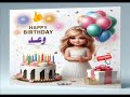 سنة حلوة يا وعد Happy Birthday عيد ميلاد وعد 