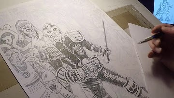 Inking Judge Dredd 1977 Part 19