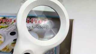 🔍✨ Reading Magnifier - 4x Magnification with 8 LED + UV Light