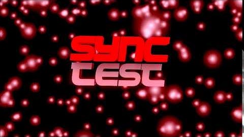Sync Test only Blender