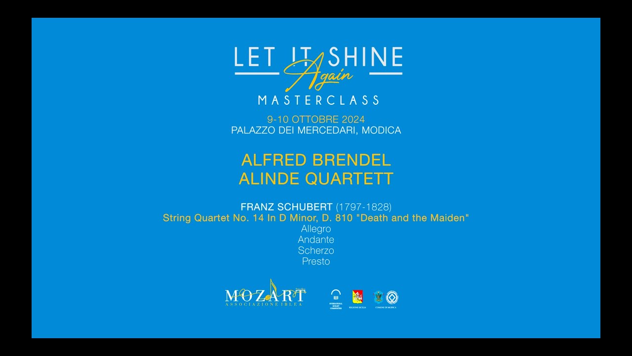 ALFRED BRENDEL Masterclass - F. Schubert String Quartet No.14 in D minor D. 810 Death and the Maiden