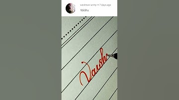 Vaishu✨️ in Cursive Writing #calligraphy #satisfying #viral #cursive #art #youtubeshorts #shorts