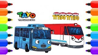 Tayo The Little Bus Coloring Pages | Tayo and TITIPO TITIPO Train l Drawing & Coloring screenshot 4