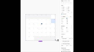 Responsive calendar designed with Figma+Frames X