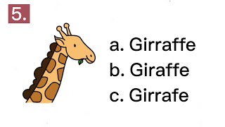 Kuiz : Pintar Mengeja & Membaca | English | Spelling Quiz for Kids  - Animal | Part 1