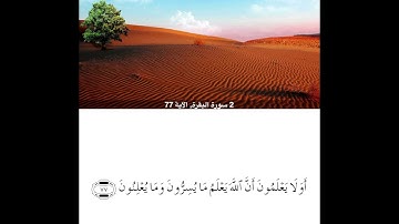 سورة البقرة من ايه 77 الي ايه 83للشيخ محمود خليل الحصري