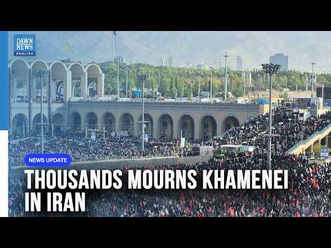 Thousands Gather For Iranian Supreme Leader Ayatollah Ali Khamenei's Funeral In Tehran