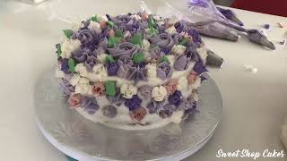 Quick butterceam flower cake | Sweet Shop Cakes