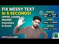 Fix Messy Text in Excel (PROPER, UPPER, LOWER) | இனி Data Clean-ஆ இருக்கும்!