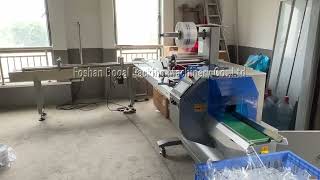 BG-1000-350DAN Horizontal flow peanut packing machine,with 3 servos and thermal transfer printer