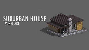 Suburban House - Voxel Art