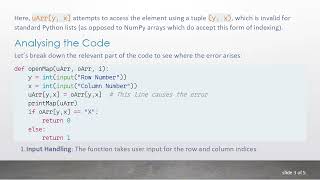 Solving the list indices must be integers or slices, not tuple Error in Python