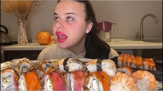 Mukbang - 🍣 Sushi 🍱 Rolls - Wine 🤪