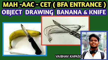 Object drawing Banana and knife for MAH-AAC-CET.