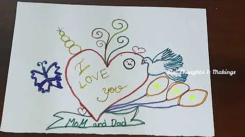 Rainbow Heart Glitter Coloring For Kids | Learn Shapes, Colors For Toddlers | Magic Art | Drawing