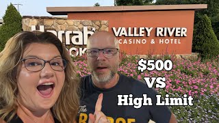 $500 vs HIGH LIMIT SLOTS at Harrah’s Cherokee Valley River! 💰 How Long Will It Last?