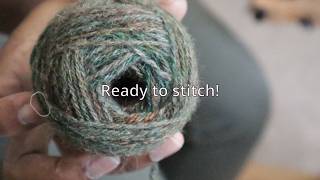 Quick and easy way to wind a yarn cake by hand. No swift, no ball winder.