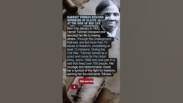 Thumbnail of HARRIET TUBMAN RESCUED HUNDREDS OF SLAVES AT THE RISK OF HER LIFE.