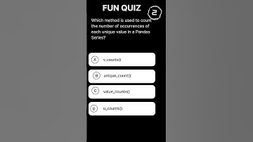 Pandas Quiz: Which Method Counts Unique Value Occurrences? #Shorts -Train Test Deploy 🚀