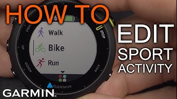 How to Use and Edit Sport Activity on Garmin Forerunner 55