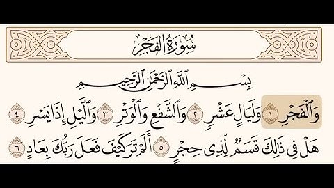 سورة الفجر 1 - 5 مكررة القارئ محمد أيوب