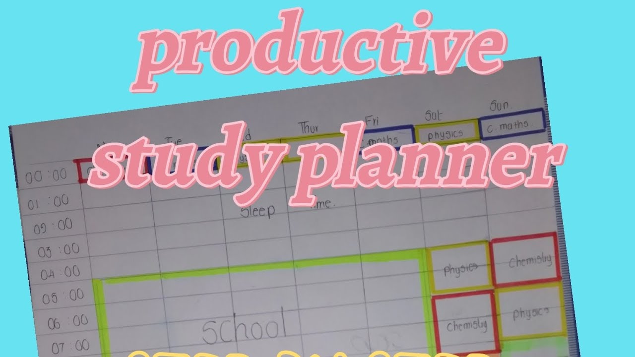 how to make study planner - YouTube
