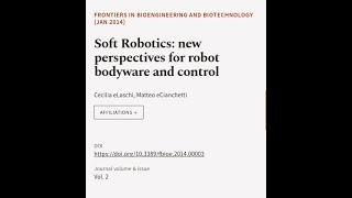 Soft Robotics: new perspectives for robot bodyware and control | RTCL.TV screenshot 2