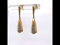 Montana Yogo Sapphire 4 Stone Drop Earrings 14K Gold