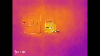 flir showing the low temperature surfaces needed to heat my kitchen