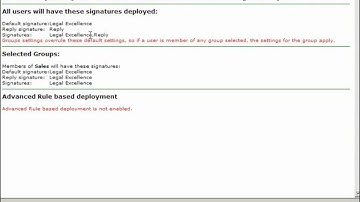 eMailSignature 7 - Assign signatures to groups