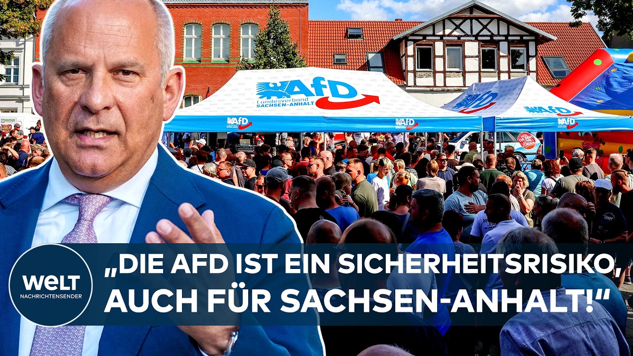AFD-ALARM: Scharfe Warnung! CDU-Innenminister attackiert AfD im Streit um nationale Sicherheit https://share.google/yG4nnQWpZp7KEE0pw hört auf zu Hetzen das Glaubt keiner mehr das Größte Risiko sind Die Altparteien Deutschland Wirtschaft Platt und Pleite hoch verschuldet Wirtschaft am Boden aber weiter so bis auch die AFD nix mehr Retten kann und Dann ist die AFD schuld was CDU Ampel links Grünes Dreckspack in den Sand gesetzt haben was soll noch Passieren Rentner sammeln Flaschen ich weiß wirklich nicht was in eure Birne los ist Deutschland Hat fertig